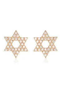 Georgini Rock Star Star Of David Earrings Rose Gold IE994RG - Picture 1 of 1