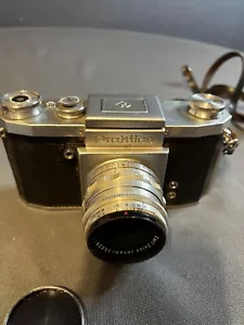 Vintage Praktica FX 35mm Film SLR Camera w/ Tessar 50mm 3.5 Lens (Read Below) - Picture 1 of 6