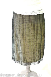 BEAUTIFUL MAX STUDIO NEW 100% SILK WEB Black SKIRT straight lined SIZE X SMALL - Picture 1 of 7