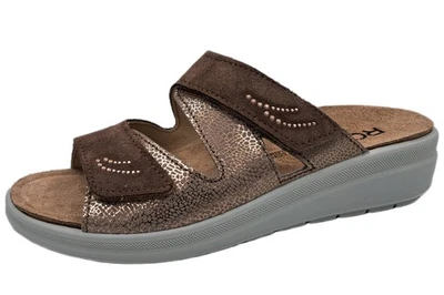 Rohde Leder Pantolette Beige/Braun 5729-77 Damen Schuhe