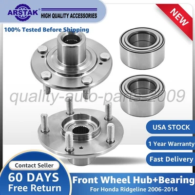 Conjunto de buje y cojinete de rueda delantera y trasera para Honda Ridgeline 2006-2014 Foto 1 de 4