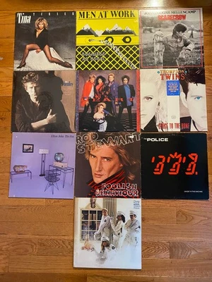 Lot of 10 80s LPs Tina Turner Men at Work  Police Don Henley Mellencamp Heart - Image 1 of 4