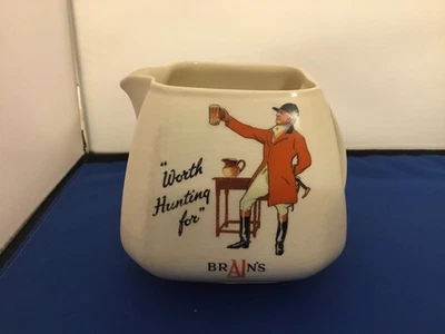 Rare Collectible Brains Ales & Stouts Hunting Pub Jug - Image 1 of 4