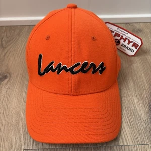 Zephyr Vintage Neu mit Etikett Omaha Lancers USHL Schriftzug eng anliegender Stretchhut orange Größe M/L - Bild 1 von 7