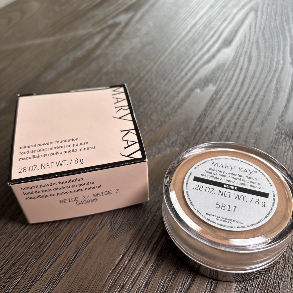 Mary Kay Mineral Powder Foundation Loose 040989 Beige 2 New in Box Discontinued - Image 1 of 3