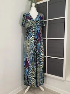 M&S Per Una Stunning Jersey Maxi Dress Size 18 Abstract Occasion Holiday - Picture 1 of 9