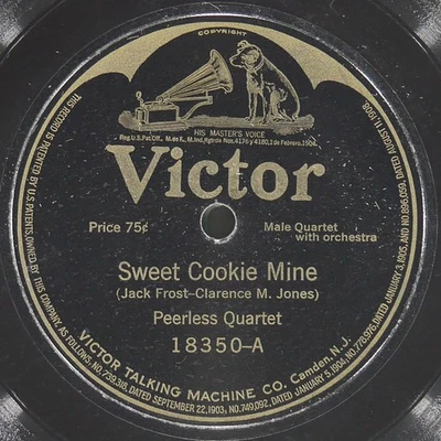 PEERLESS QUARTET Sweet Cookie Mine / Musical Sam From Alabam' VICTOR 18350 VG- - Image 1 of 4