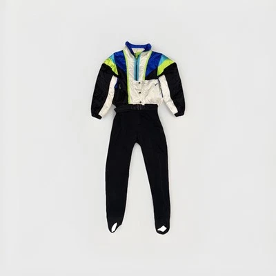 Traje de esquí para mujer Tyrolia By Head traje de nieve de una pieza retro babero de nieve vintage talla 12 Foto 1 de 4