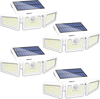 Solar Lights Outdoor with Motion Sensor, 3 Heads Security Lights Solar Powered. - Image 1 of 4