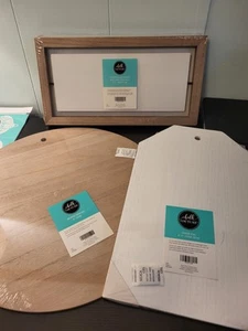 Large Chalk Couture Blanks Wood Round, Tag, Rotating Flip Sign Double Sided New - Picture 1 of 8