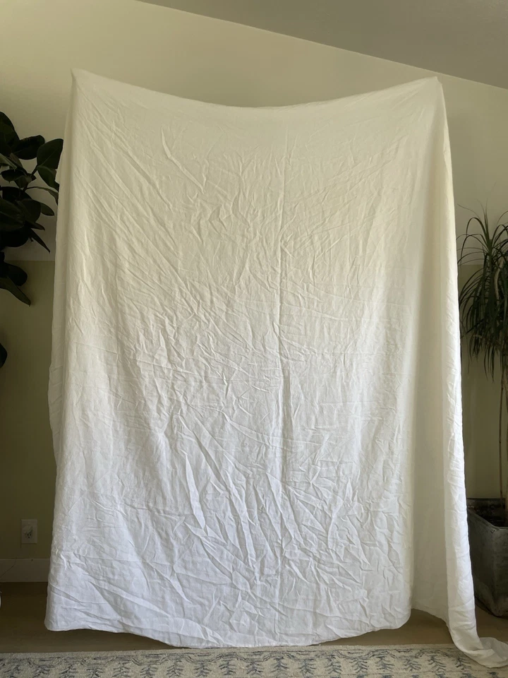 Funda nórdica Cultiver de lino blanco tamaño king SIN FARSAS Foto 1 de 4