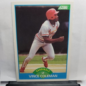 1989 Score Baseball Card #155 Vince Coleman Cardinals Left Field