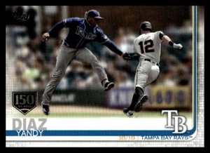 2019 Topps Update Yandy Diaz #US68 Gold 150th Stamp Tampa Bay Rays - Picture 1 of 2