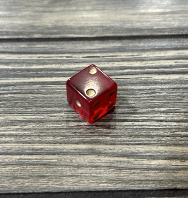 Vintage 1972 Parker Brothers Clue Game Replacement Piece Part 1 Red Die Dice  - Image 1 of 2