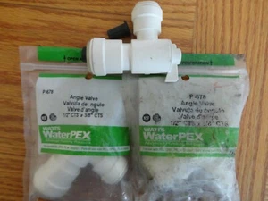 Lot of 3 Watts Push Fit 1/2" CTS X 3/8" CTS ANGLE VALVE Quick Connect PEX P-678 - Picture 1 of 8
