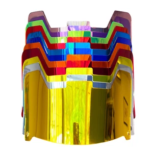 CHROME MIRRORED Full Size Football Visors with Clips FOR DISPLAY PURPOSES ONLY - Picture 1 of 32