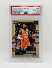 Lebron James 2017 Donruss Press Proof Silver No.27 #203/299 PSA 10 Lakers POP 3