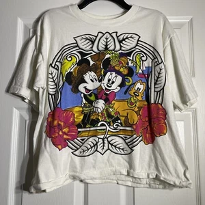 Vintage 90s Single Stitch Mickey Minnie Mouse Medium Oversized Tshirt - Picture 1 of 7