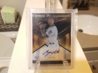 2015 Topps Strata Auto Gold /50 Byron Buxton #SA-BBU Rookie Auto RC - Image 1 of 3