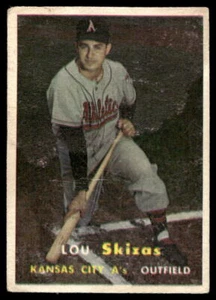 1957 Topps #83 Lou Skizas Kansas City Athletics VG-VEGX crease - Picture 1 of 2