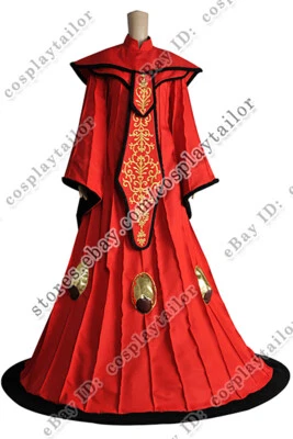 Star Wars Cosplay La Amenaza Fantasma Reina Padme Amidala Vestido Rojo Disfraz Foto 1 de 4