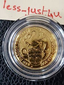 2017 Red dragon of Wales Quarter ounce 1/4 Oz gold bullion coin Queens beasts 