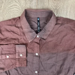 KUHL Button Up Shirt Strata NEW Long Sleeve Red Maroon Women’s XL Burgundy - Picture 1 of 7