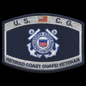 PARCHE SOMBRERO VETERANO RETIRADO GUARDIA COSTERA USCG MARINERO DIRECTOR REGALO PIN UP WOW - Imagen 1 de 12