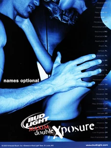 Anuncio de cerveza Budweiser #36 raro 2003 agotado para coleccionistas ~ sexy - Imagen 1 de 2