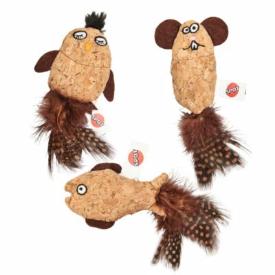 Spot Corkies Assorted Cat Toy with Catnip 3.5 in  - Image 1 of 4