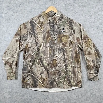 OC Camo/Hunting Shirt Men's Realtree Size XL Company Embroidered Dog/Duck Logo - Image 1 of 4