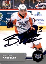 Braeden Kressler Signed Autograph 21/22 Upper Deck CHL card Toronto Maple Leafs