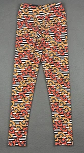 LuLaRoe Halloween Tween Leggings Soft Witch Witches Hat Orange Black Stripe - Picture 1 of 5