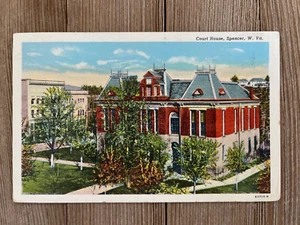 Vintage Postcard Spencer W. West Virginia VA Court house Courthouse  - Picture 1 of 2