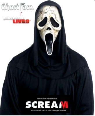 Official AGED SCREAM MASK Ghost Face® VI Lives 2023 Shroud Halloween W/DEFECTS - Image 1 of 3