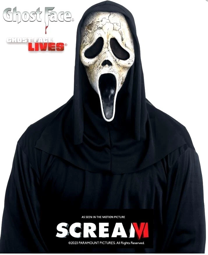 Official AGED SCREAM MASK Ghost Face® VI Lives 2023 Shroud Halloween Movie Mask - Image 1 of 1