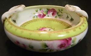 Vintage Gilded Hand Painted Noritake RC Handled Roll Top Bowl 6.75" x 3.25" - Picture 1 of 11