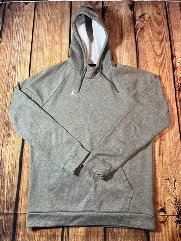Jordan Brand Gray Pullover Hoodie Sweatshirt Pocket Size Large Nike Basketball Cover