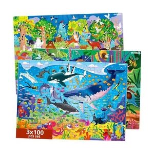 100 Piece Puzzles for Kids Ages 4-8 – 3 Floor Kids Puzzles Ages 3-5 Year Old ... - Picture 1 of 8