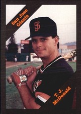 1989 San Jose Giants Cal League Cards #224 T.J. McDonald