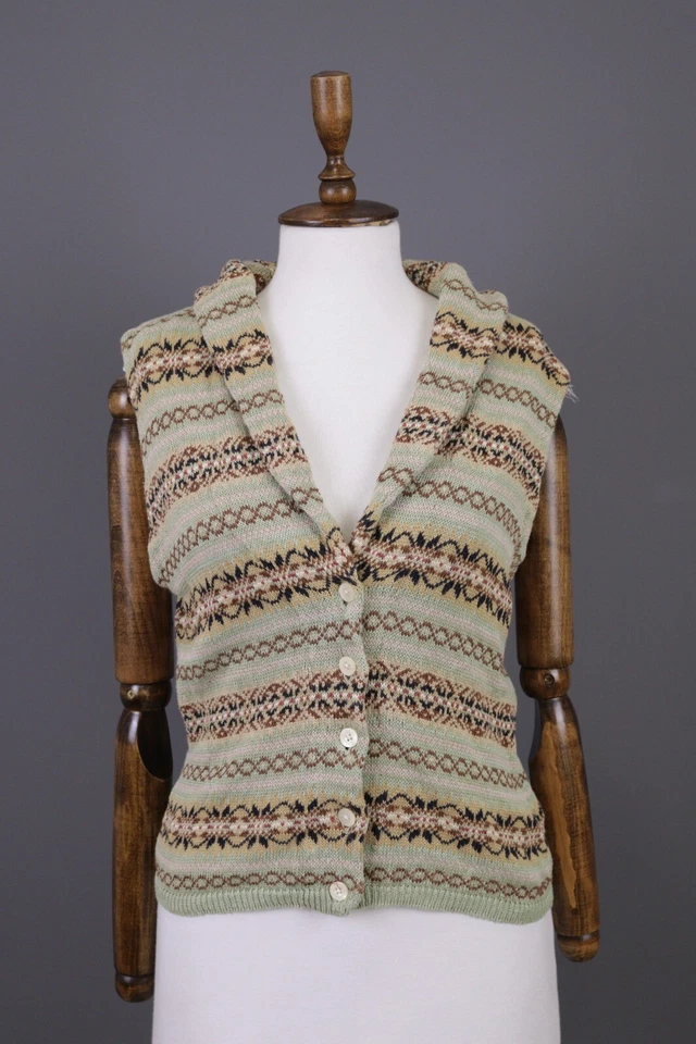 Chaleco Cárdigan Suéter LAUREN RALPH LAUREN Exclusivo Multicolor Lino Seda Talla M Foto 1 de 4