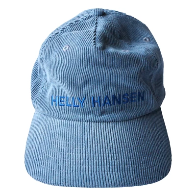 Helly Hansen Hat Cap Corduroy Embroidered Logo Leather Strap New Alive Azurite - Image 1 of 4