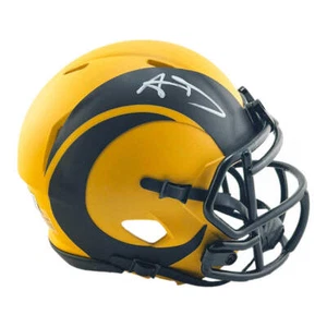 Aaron Donald Signed Los Angeles Rams Rave Mini Football Helmet (Beckett) - Picture 1 of 3