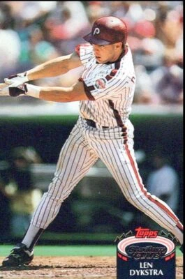 1992 Stadium Club Lenny Dykstra Philadelphia Phillies #470 - Image 1 of 2