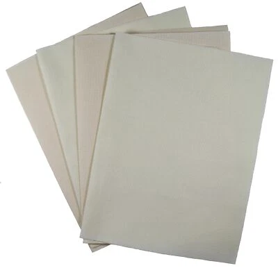 Lot de 4/6 toiles Aida en coton 18 carats pour point de croix Blanc antique +... - Photo 1/4