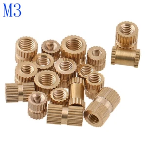 Tuercas arrugadas lisas de latón M3 tuercas para pulgar insertado tuercas incrustadas - Imagen 1 de 4