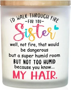 Funny Sister Candle Gifts for Sister from Sisters 7Oz Lavender Scented Candles B - Picture 1 of 12