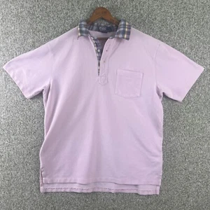 Camisa Polo Ralph Lauren Para Hombres Grande Rosa A Cuadros Manga Corta Preppy Informal - Imagen 1 de 7