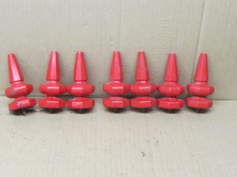 Lot  of 7 Vintage Poly Antique Shape finials Cover