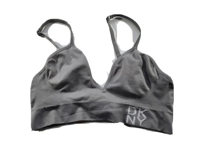 DKNY Gray Soft Stretch Bra Wireless Bralette Womens Size Medium - Image 1 of 4
